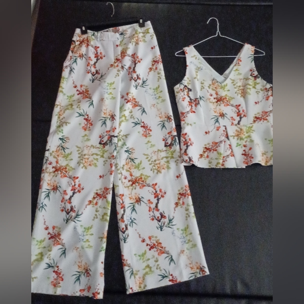 Tristan Summer floral suit Set (top+pants)